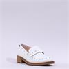 Marco Moreo Maura Cut Out Dots Loafer - White Leather